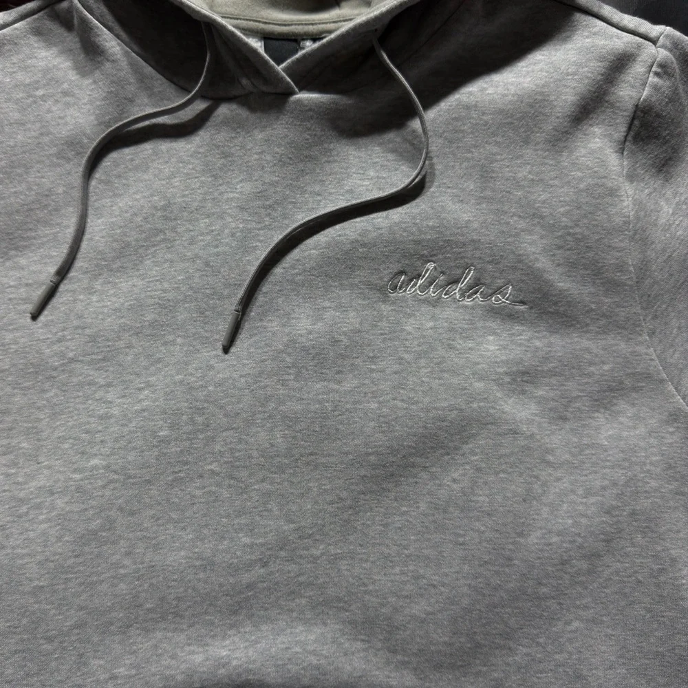 Adidas Light Gray Pullover Hoodie
